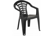 MADRID BLACK POLYPROPYLENE CHAIR 560X785X436MM