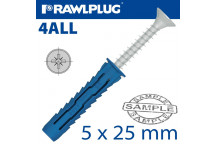 Universal Nylon Plug 5x25mm 40 Pack