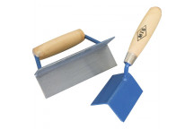 TROWEL CORNER OUTSIDE SHARP WOODEN HANDLE 75MM