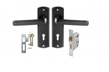 BOLTFIX CASTELLO LOCKSET MATT BLACK 3L SAMSON.