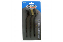 WIRE BRUSH SET - 3 PCS. BRASS/NYLON/STAINLESS