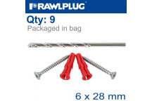 UNO6 MIRROR KIT WITH SCREWS AND 6MM DRILL BIT 4PC