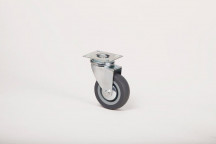 CASTOR SWIVEL PLATE RUBBER GREY 50MM