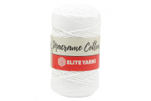 ELITE YARN MACRAME COTTON WHITE 200MT
