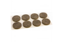 SAFETOP  FELT PAD ROUND BROWN 26MM 8PP ADHESIVE