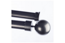 GUN METAL DOUBLE POLE END CAP SET  28MM X 1.5M