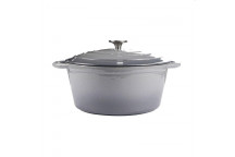 ROUND CASSEROLE (C/I)(2L)(GREY)