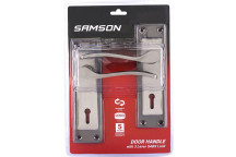 BOLTFIX CORT SABS LOCKSET STAIN NICKEL/BLACK 6INCH SAMSON.