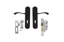 BOLTFIX BARI LOCKSET MATT BLACK 3L SAMSON.