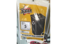 STAR WHEELIE BLACK REFUSE BAG 800X400X1300 5 PER PACK