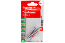 FISCHER DUOPOWER SCREW WITH PLUG 4PP.