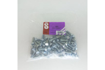 HEXAGON BOLT AND NUT 8X25MM 25PACK