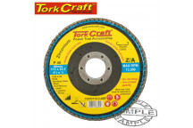 TORKCRAFT FLAT 40 GRIT ZARCONIUM ROUND EDGE FLAP DISC