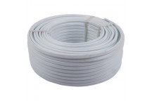 GEN MERCH CABLE FLAT 2 CORE + EARTH WHITE 2.5MM 100M