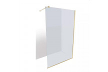 AQUA DOR GOLD AMARO SHOWER SCREEN WITH EXTENDED ARM 1200X2000X8MM
