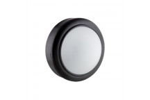 EUROLUX SMALL ROUND COOL WHITE BLACK PLASTIC LED BULKHEAD 230V 8W