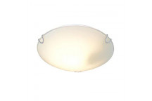 RADIANT ROUND FROST CHROME CLIPS CEILING LIGHT 1XE27 250MM