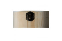 WOOD OVAL JEWELLERY BOX