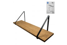 BLACK POWDER COATED STEEL TRIANGLE SHELF DECOR BRACKET 240MM