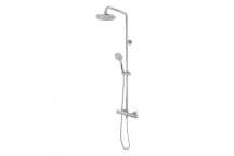 BIJIOU DURANCE CHROME WALL MOUNT SHOWER COLUMN INCLUDING MIXER 32MM