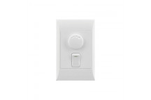 ELECTRICMATE WHITE 1LEVER AND DIMMER 50X100 SOCKET SWITCH