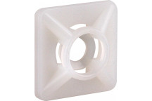 RUWAG WHITE MOUNT PAD CABLE CLAMP 28X28MM 10PER PACK