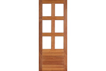 SWARTLAND 6 TOP GLASS PAN HORIZONTAL ENTRANCE DOOR WOOD.