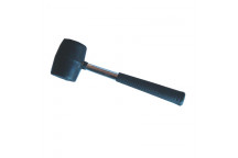 TITAN HARDWARE MALLET RUBBER STEEL SHAFT BLACK/SILVER 500G