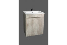 GREY FREESTANDING ZAMBEZI CABINET WITH BASIN 600X460X800MM