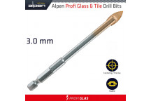 ALPEN GLASS AND TILE DRILL BIT 3MM