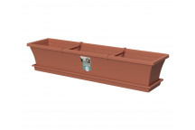 SEBOR NAMIB DUNE PLASTIC SILL PLANTER AND SAUCER 75CM