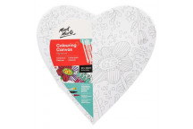 CANVAS COLOURING CRAFT CAHT0030 HEARTS ASSORTED   30X30CM