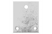 FLAT STEEL RECTANGULAR BRACKETS 50X62MM