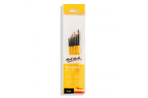 MONT MARTE GALLERY BRUSHES ACRYLIC 6 PIECE