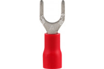 RUWAG PRE-INS SPADE TERMINAL RED 4MM 8 PER PACK