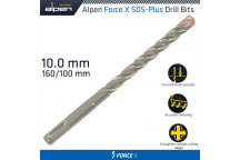 ALPEN FORCE X 10.0 X 160/100 SDS-PLUS DRILL BIT X4 CUTTING EDGES