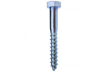 SAFETOP ZINC HEXAGON COACH SCREW 8X75MM 5PER PACK