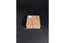 WOOD COASTER ROUND 6PIECE