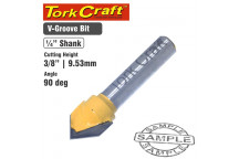 BIT ROUTER  V-GROOVE 90`3/8INCH  CKP701 TORK CRAFT