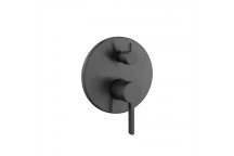 BIJIOU LAVOE GUNMETAL CONCEALED BATH AND SHOWER MIXER WITH DIVERTER