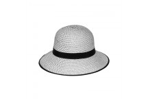 ANNA BUCKET BLACK AND WHITE HAT 58CM