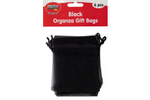 CRAFT ORGANZA GIFT BAG BLACK 8X10CM