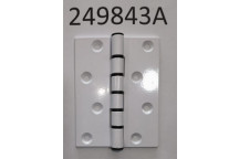 HINGE BUTT 249843A ALUMINIUM PAIR 100X75MM WHITE 2PP