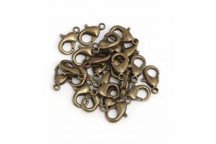 BRONZE LOBSTER FINDINGS 12MM 12PIECE