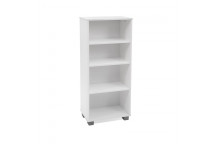 OSLO WHITE FOIL STANDING SHELVES BOOKCASE 1290X515X255MM