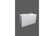 WHITE FREESTANDING ZAMBEZI CABINET WITH BASIN 1200X460X440MM