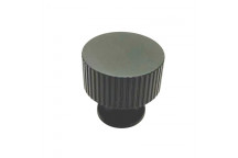 ROCO MATT BLACK FLUTED KNOB 28MM