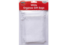 CRAFT ORGANZA GIFT BAG WHITE 15X10CM