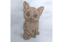 LARGE WOOD CAT COBBIE