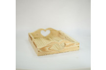 WOOD  38072  TRAY HEART PALLET 350X270